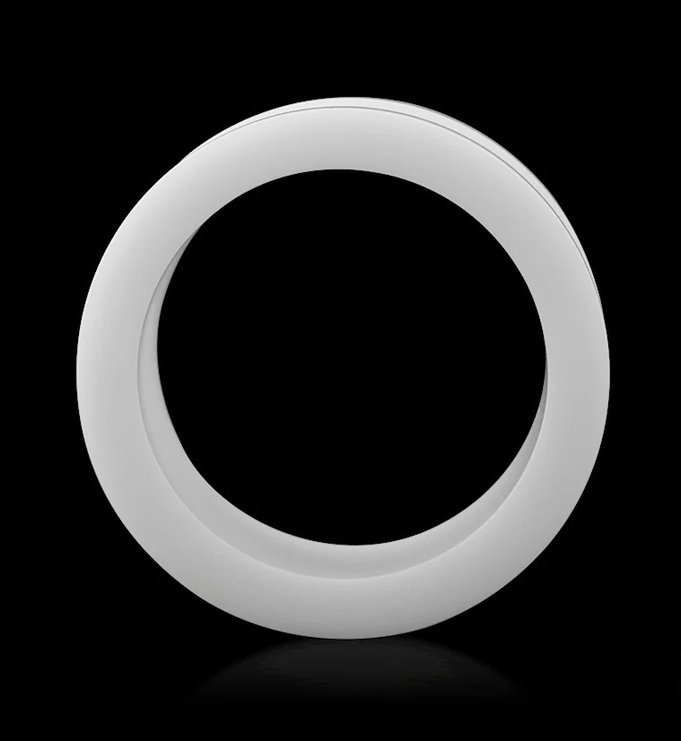 White Acrylic Screw on Tunnels - Mrs Treak