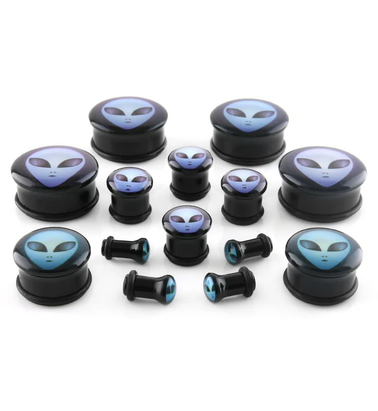 Alien Face Plugs - Single Flare - Mrs Treak