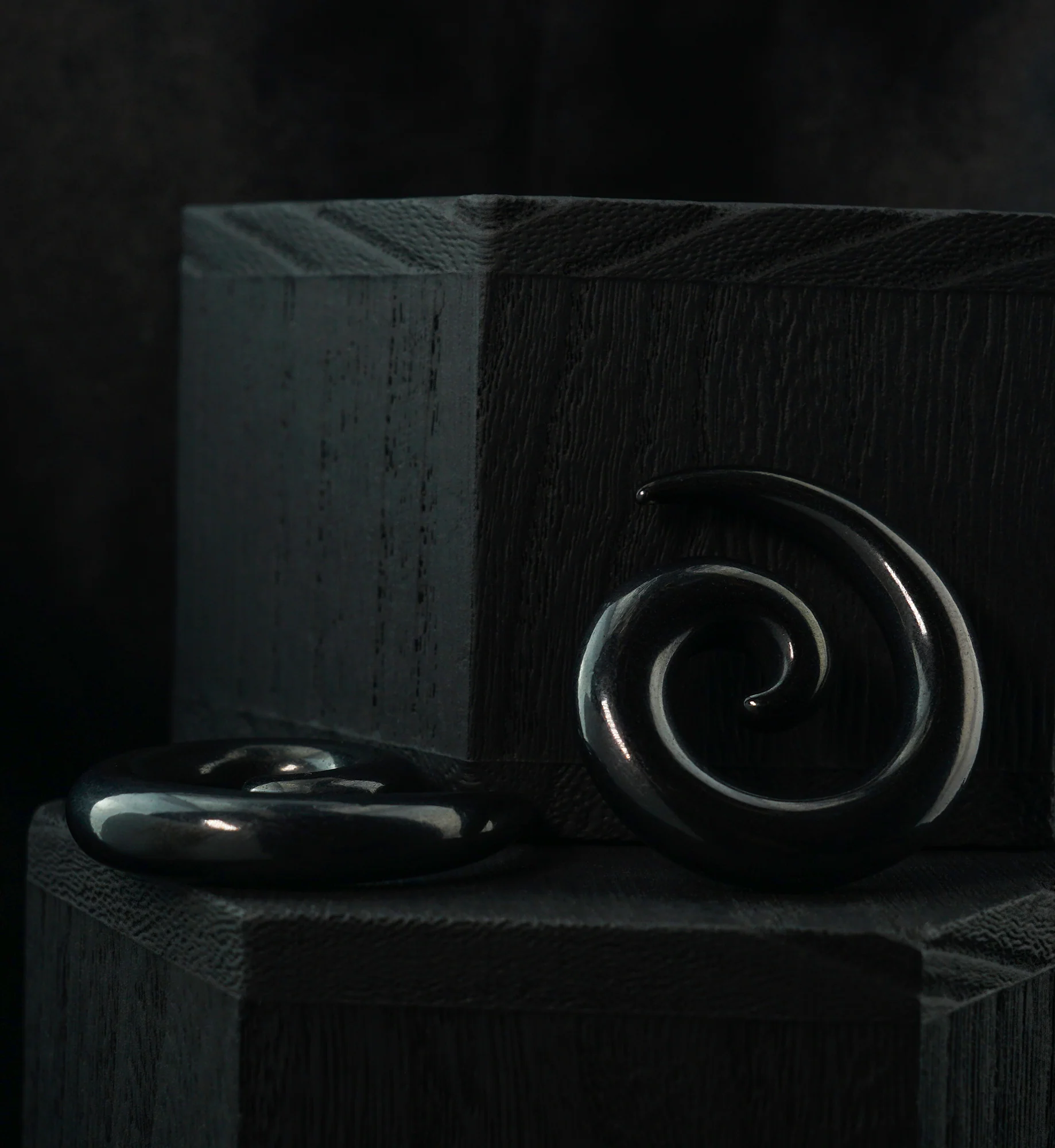 Black PVD Steel Spirals - Mrs Treak