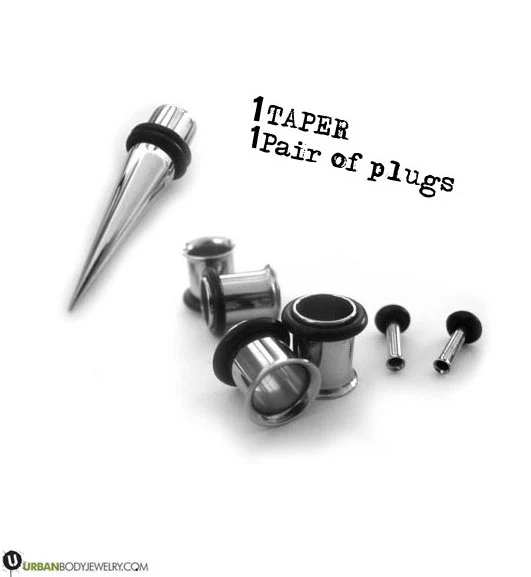 Basic Steel Ear Stretching Kit - Mrs Treak