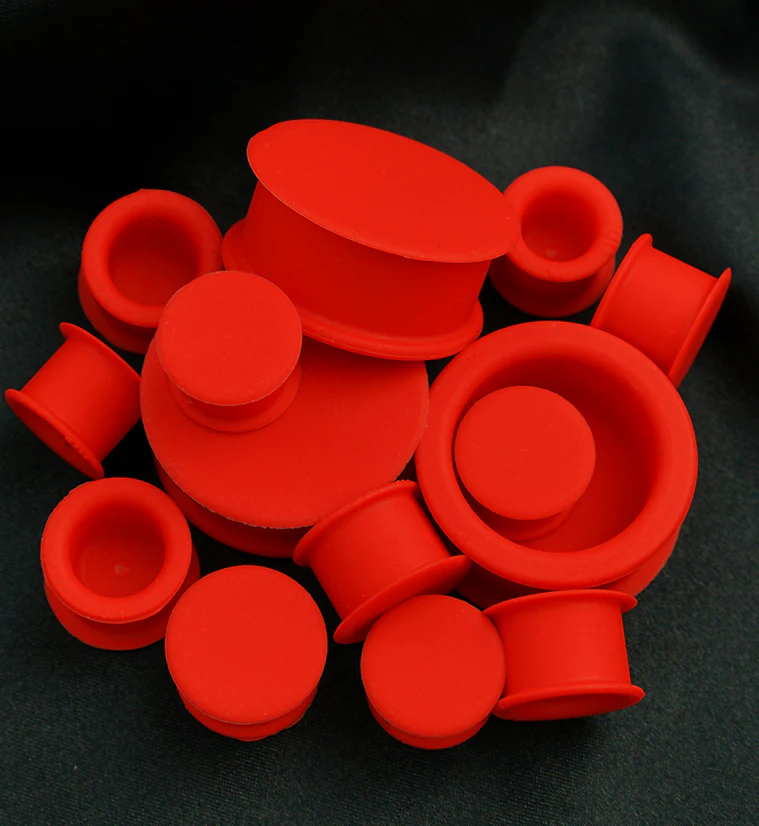 Kaos Red Silicone Hollow Plugs - Mrs Treak