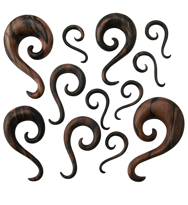 Areng Wood Tail Spirals - Mrs Treak