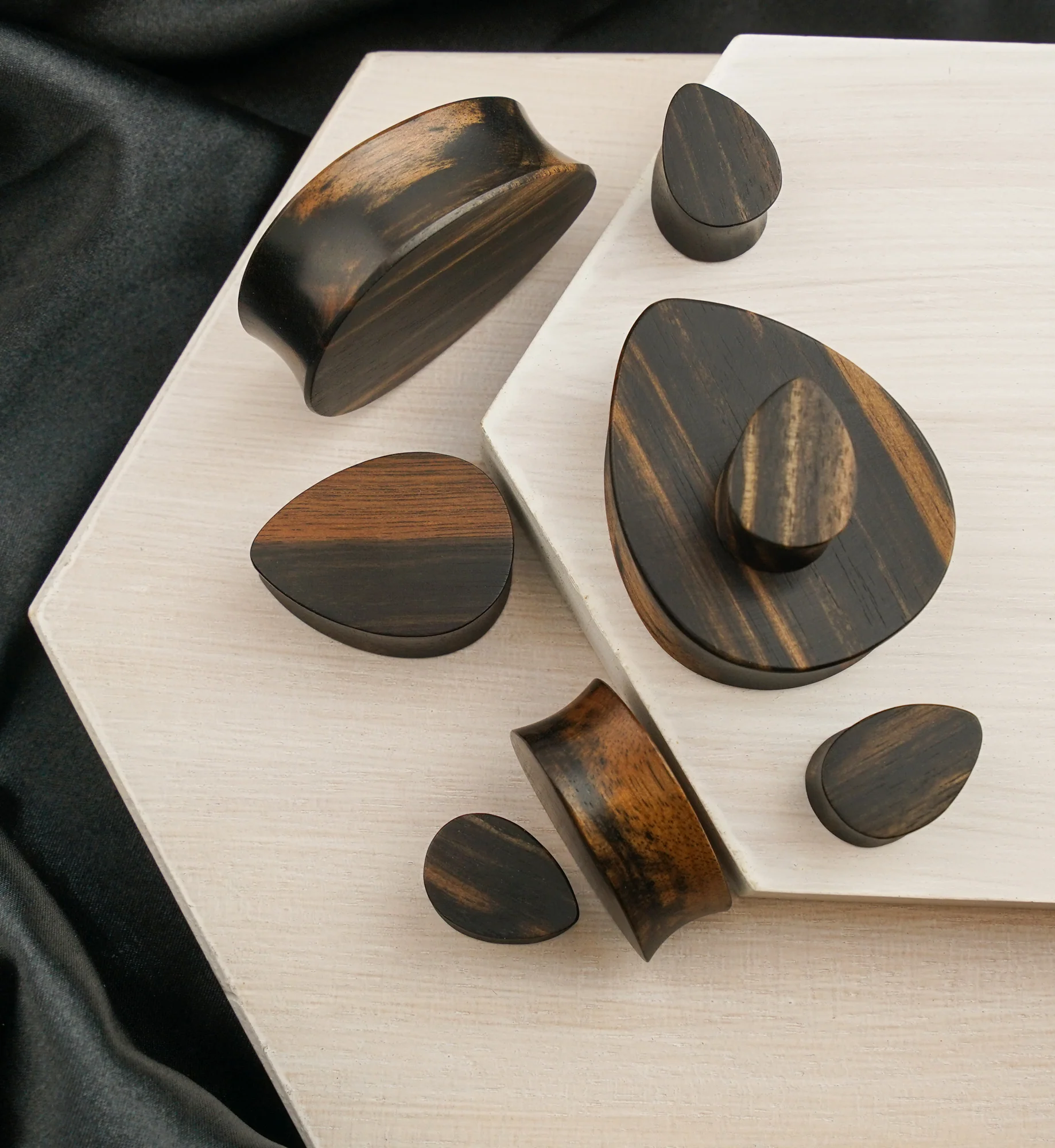 Areng Wood Teardrop Plugs - Mrs Treak