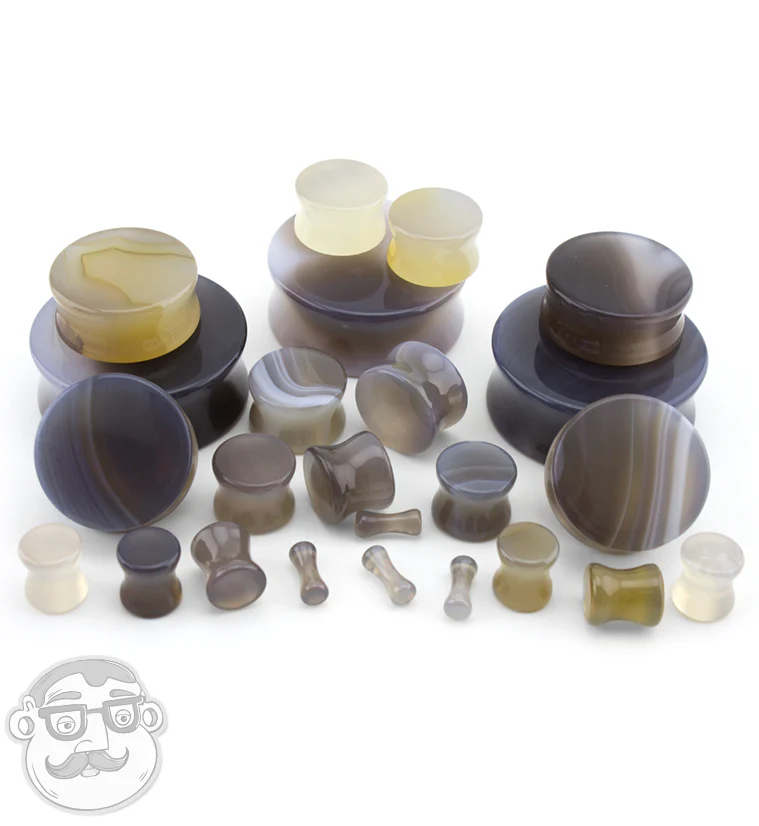 Agate Stone Plugs - Mrs Treak