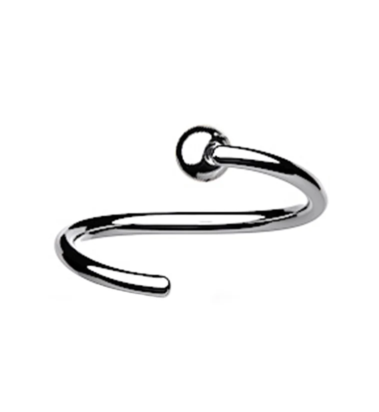 Rose Gold PVD Titanium Fixed Ball Captive Ring - Mrs Treak