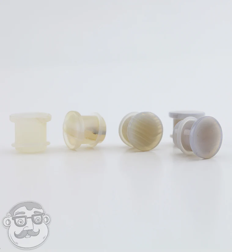 Agate Stone Single Flare Tophat Plugs - Mrs Treak