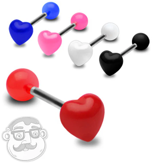 Heart Tongue Ring - Mrs Treak