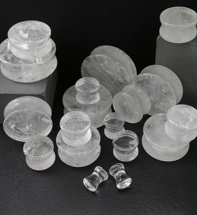 Crystal Quartz Stone Plugs - Mrs Treak