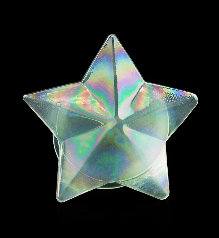 Iridescent Star Glass Plugs - Mrs Treak