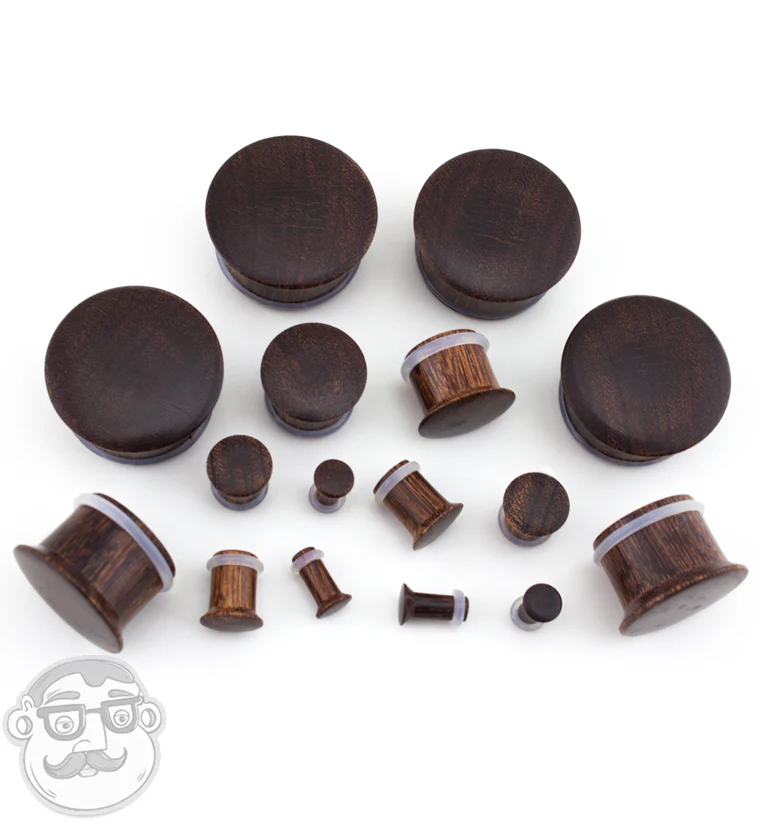 Single Flare Dark Tamarind Wood Plugs - Mrs Treak