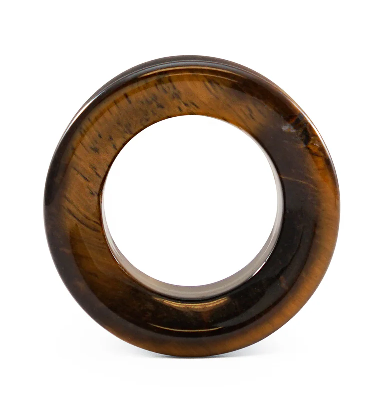 Tiger Eye Double Flare Tunnels - Mrs Treak