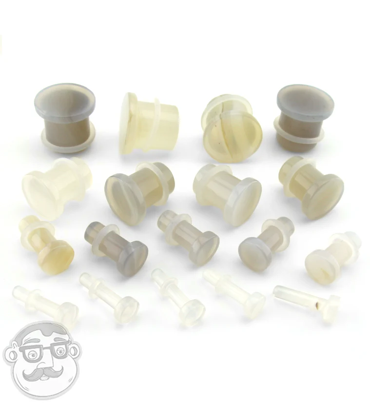 Agate Stone Single Flare Tophat Plugs - Mrs Treak