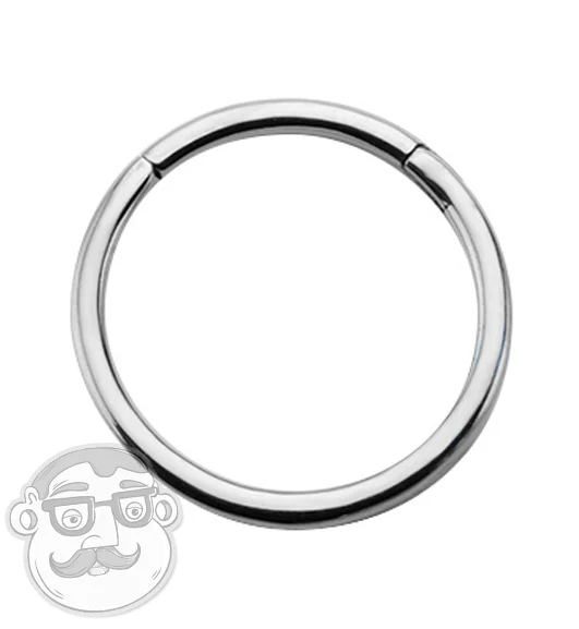 Titanium Hinged Segment Hoop Ring - Mrs Treak
