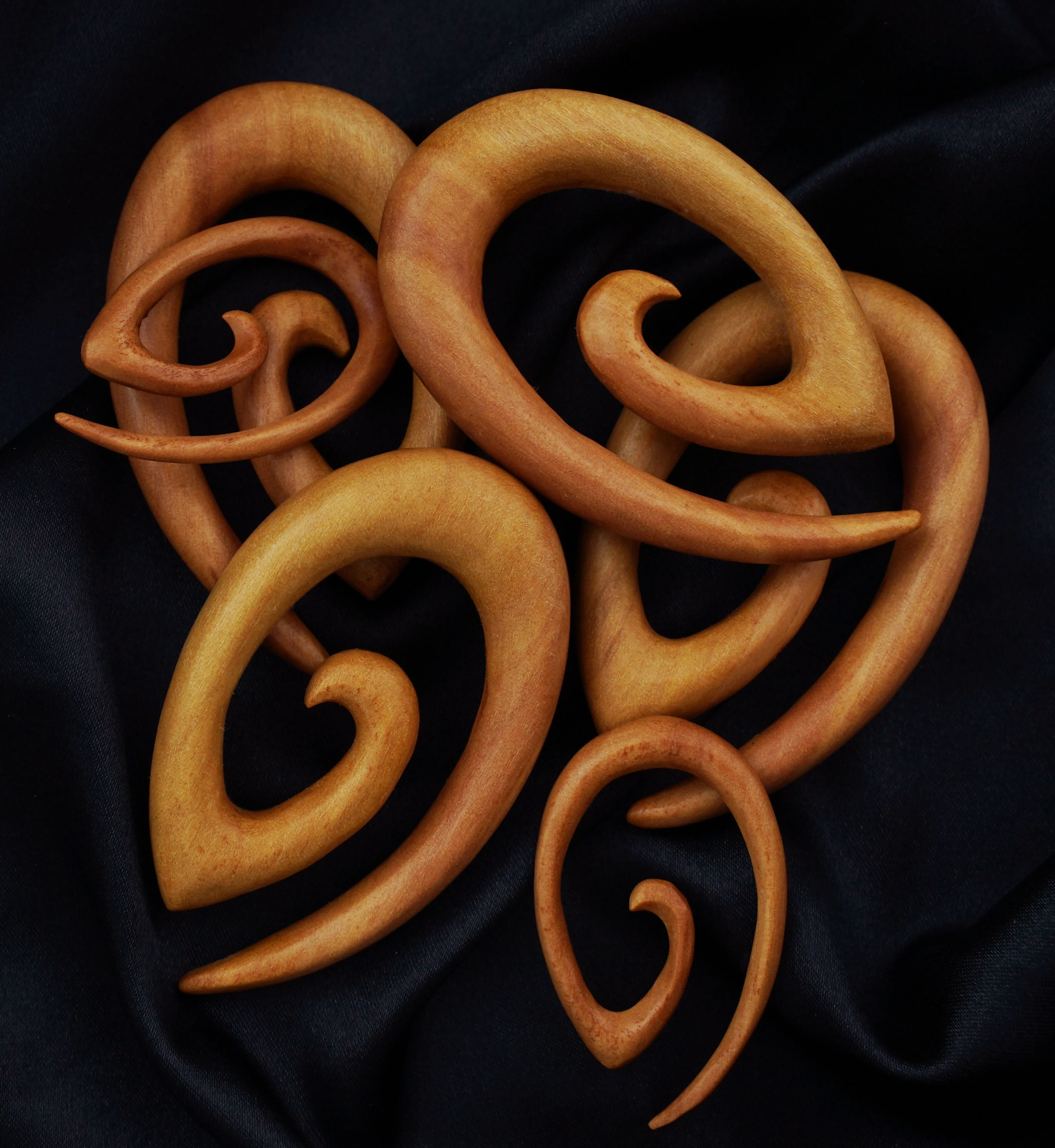 Saba Wood Oval Spirals - Mrs Treak