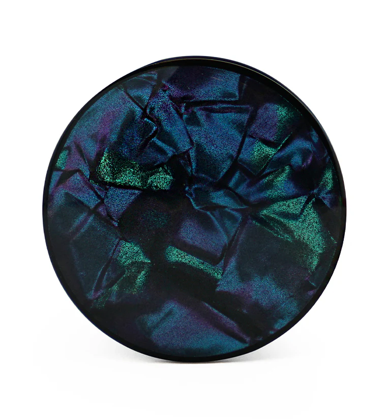 Black Plugs With Abalone Shell Inlay - Mrs Treak