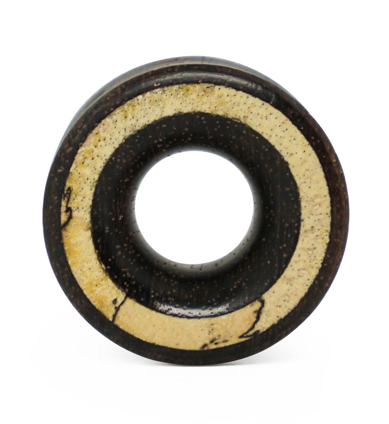 Areng Wood Tunnel Plugs With Tamarind Wood Inlay - Mrs Treak