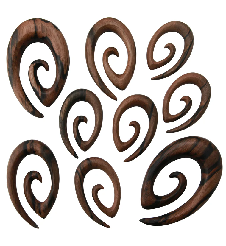 Areng Wood Oval Spirals - Mrs Treak