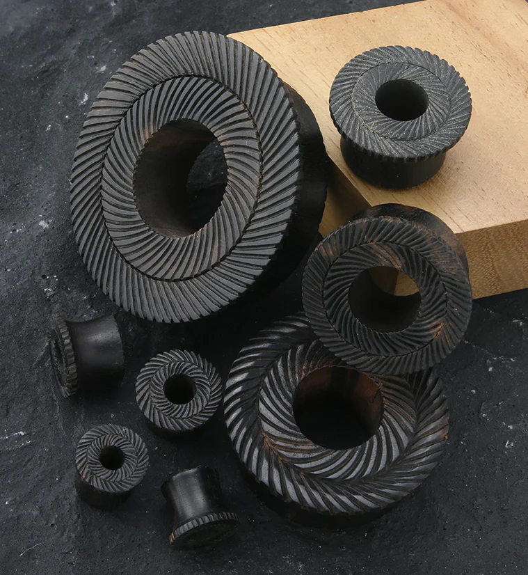Interlace Areng Wood Mayan Flare Tunnel Plugs - Mrs Treak