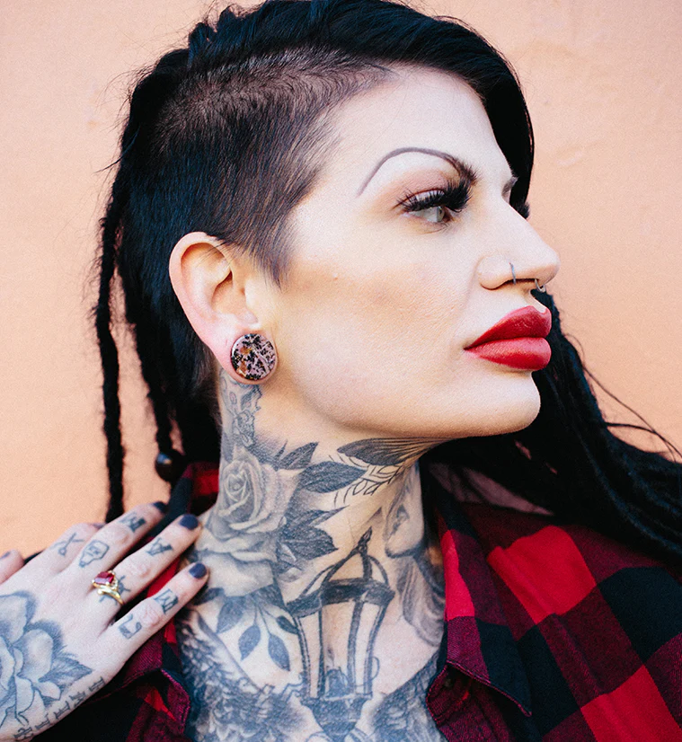 Rhodonite Stone Plugs - Mrs Treak