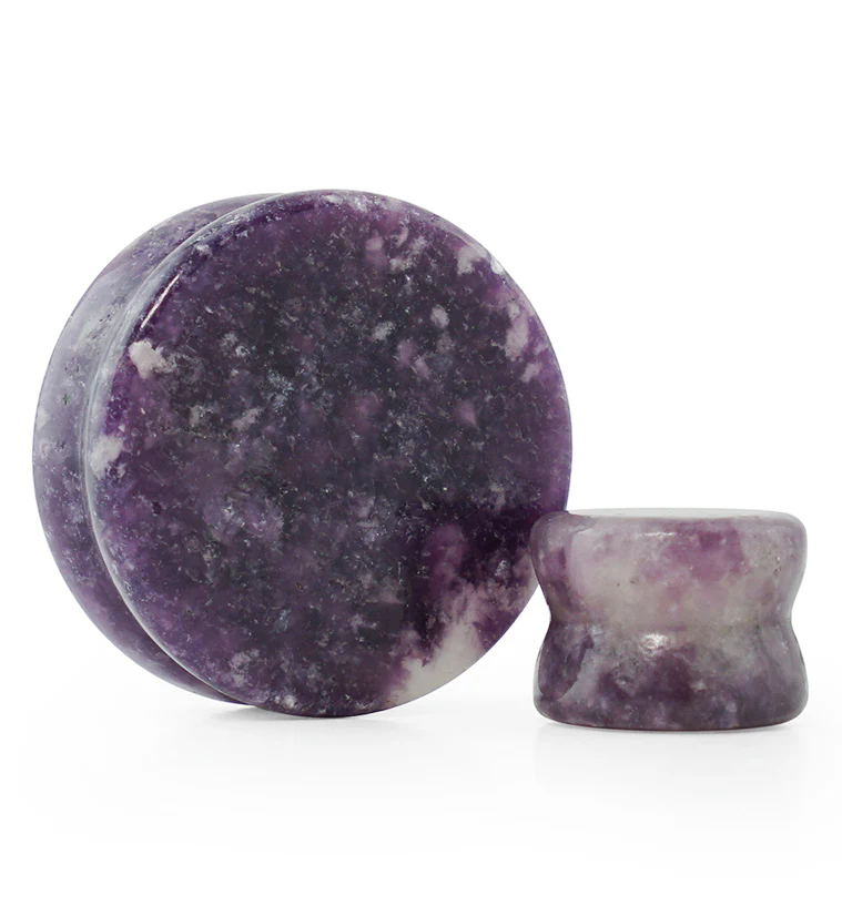 Lepidolite Precious Stone Plugs - Mrs Treak
