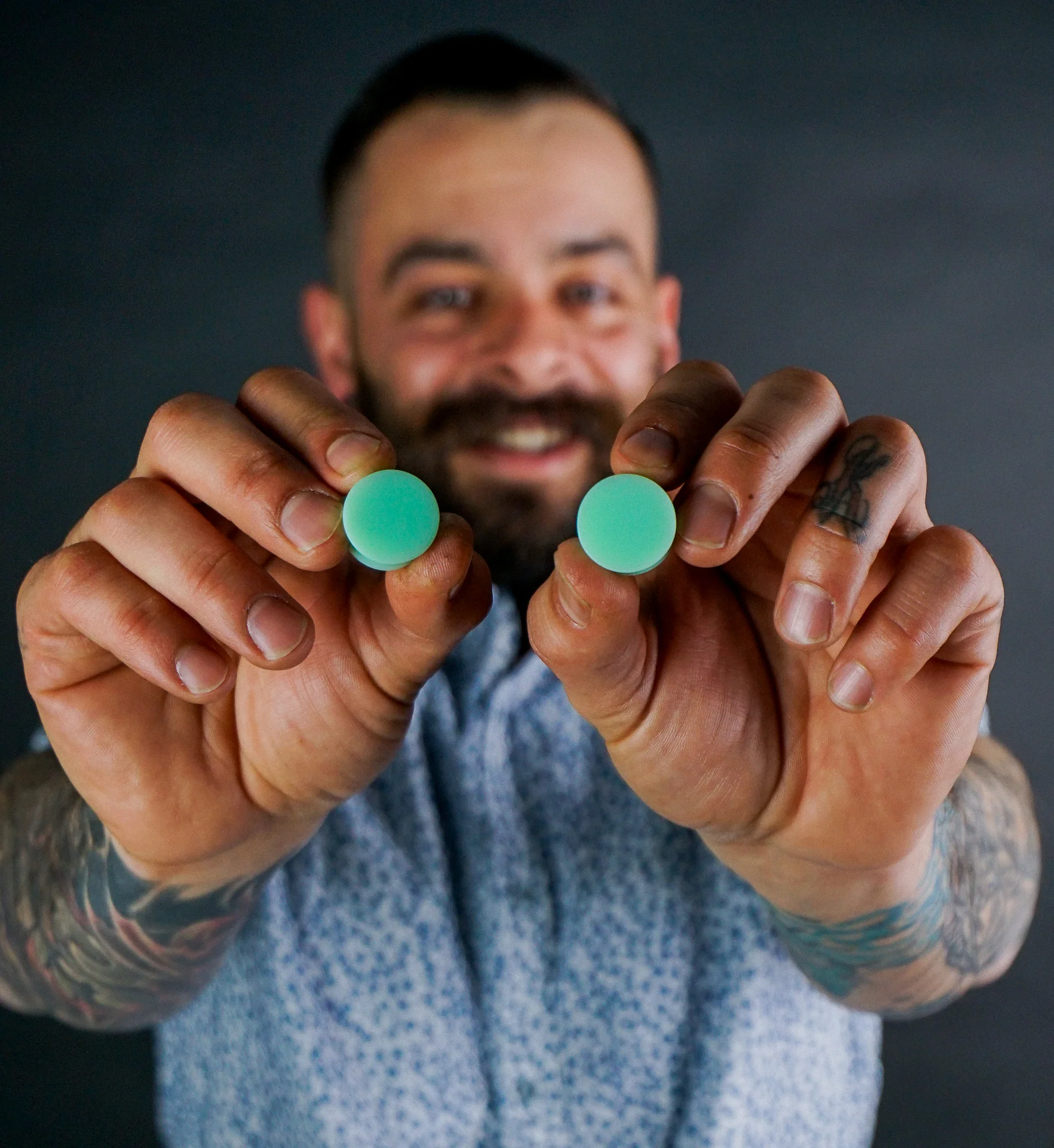 Double Flare Matte Mint Green Silicone Plugs - Mrs Treak