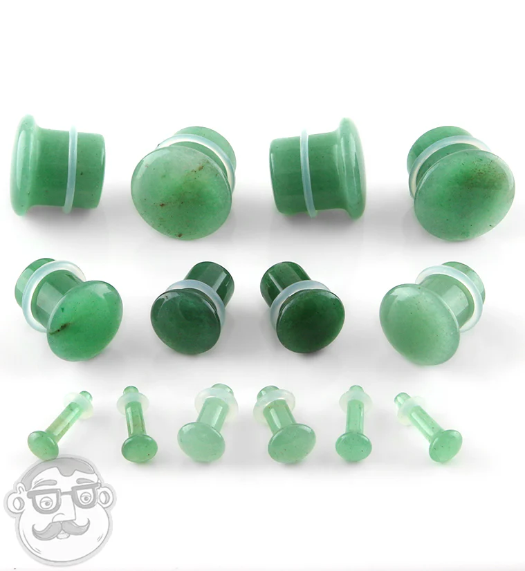 Aventurine Stone Plugs - Single Flare - Mrs Treak