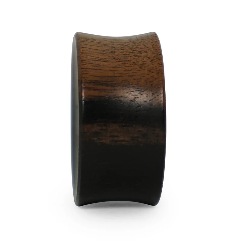 Areng Wood Plugs With White Target Stone Inlay - Mrs Treak