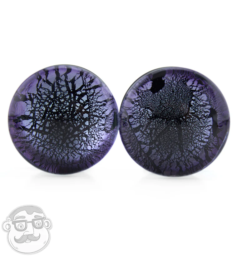 Purple Dichroic Glass Plugs - Mrs Treak