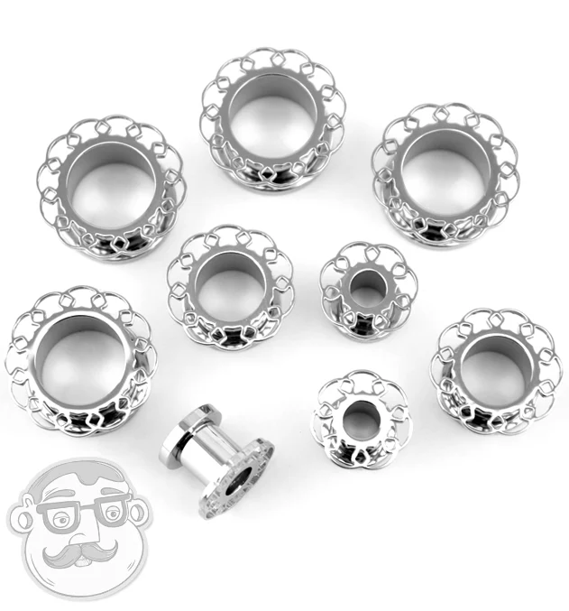 Helix Ornamental Stainless Steel Tunnel Plugs - Mrs Treak
