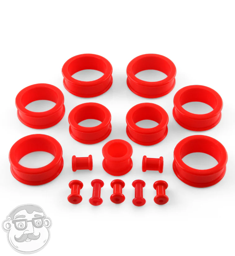 Red Silicone Tunnels (CLOSE OUT) - Mrs Treak
