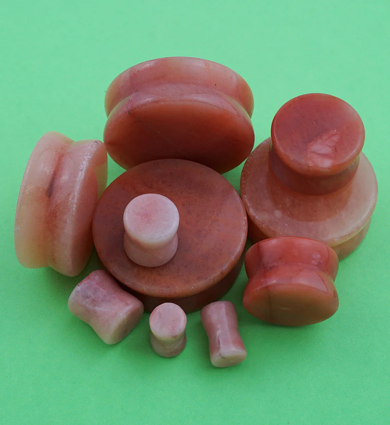 Peach Precious Stone Plugs - Mrs Treak