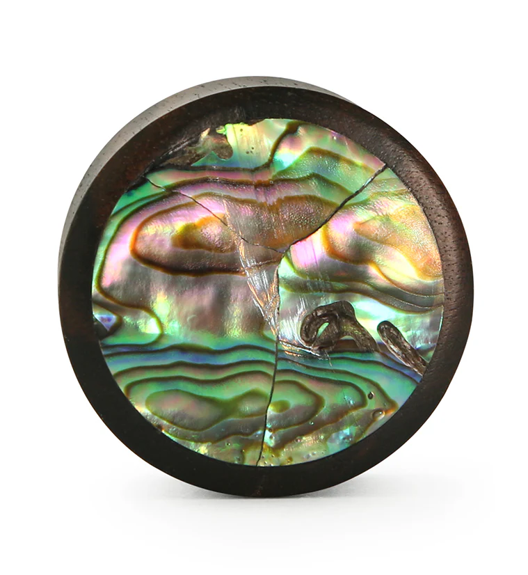 Abalone Shell Inlay Wood Plugs - Mrs Treak