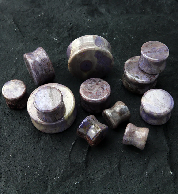 Turkish Purple Jade Stone Plugs - Mrs Treak