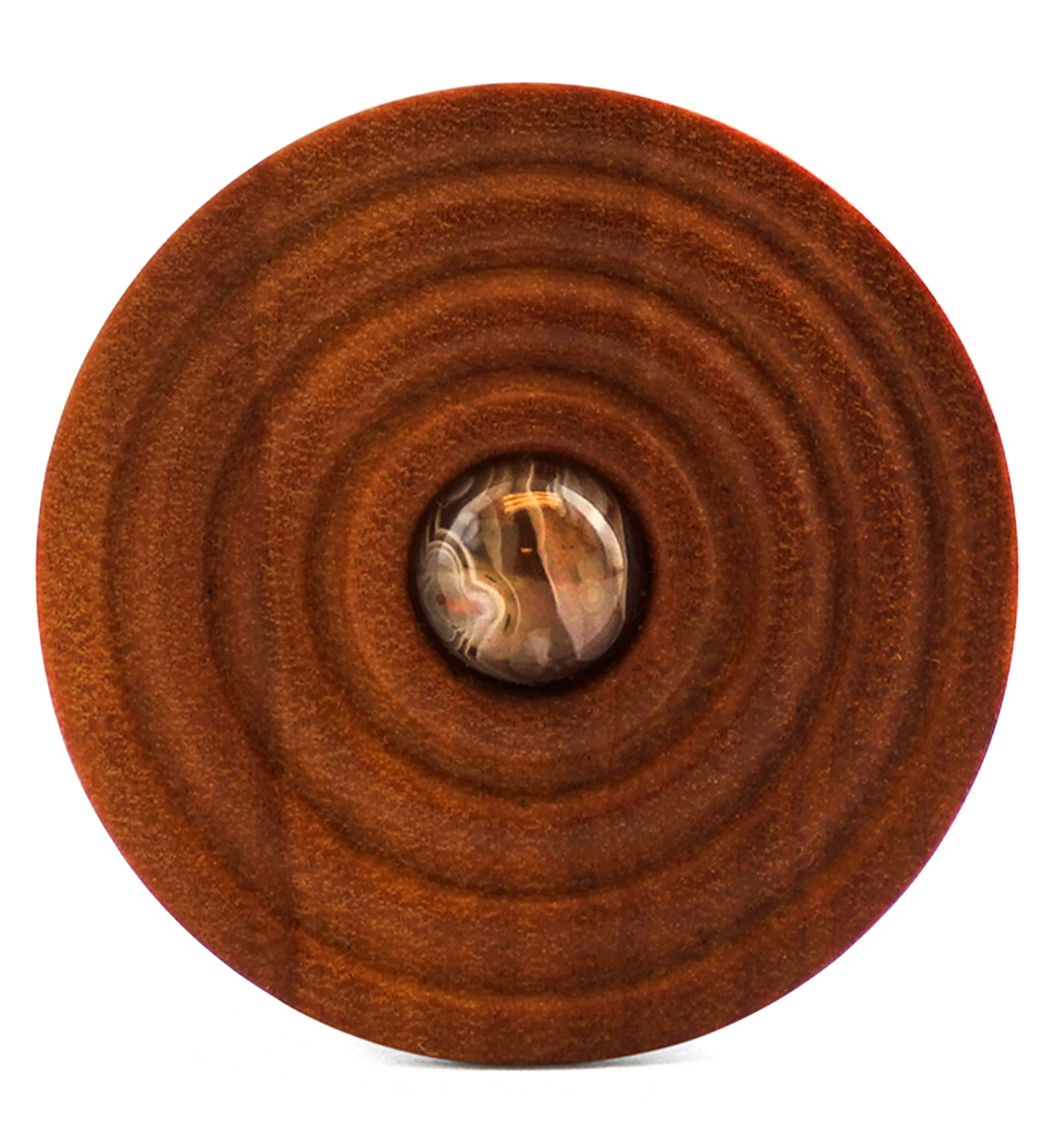 Ecliptic Saba Wood Plugs With Agate Inlay - Mrs Treak
