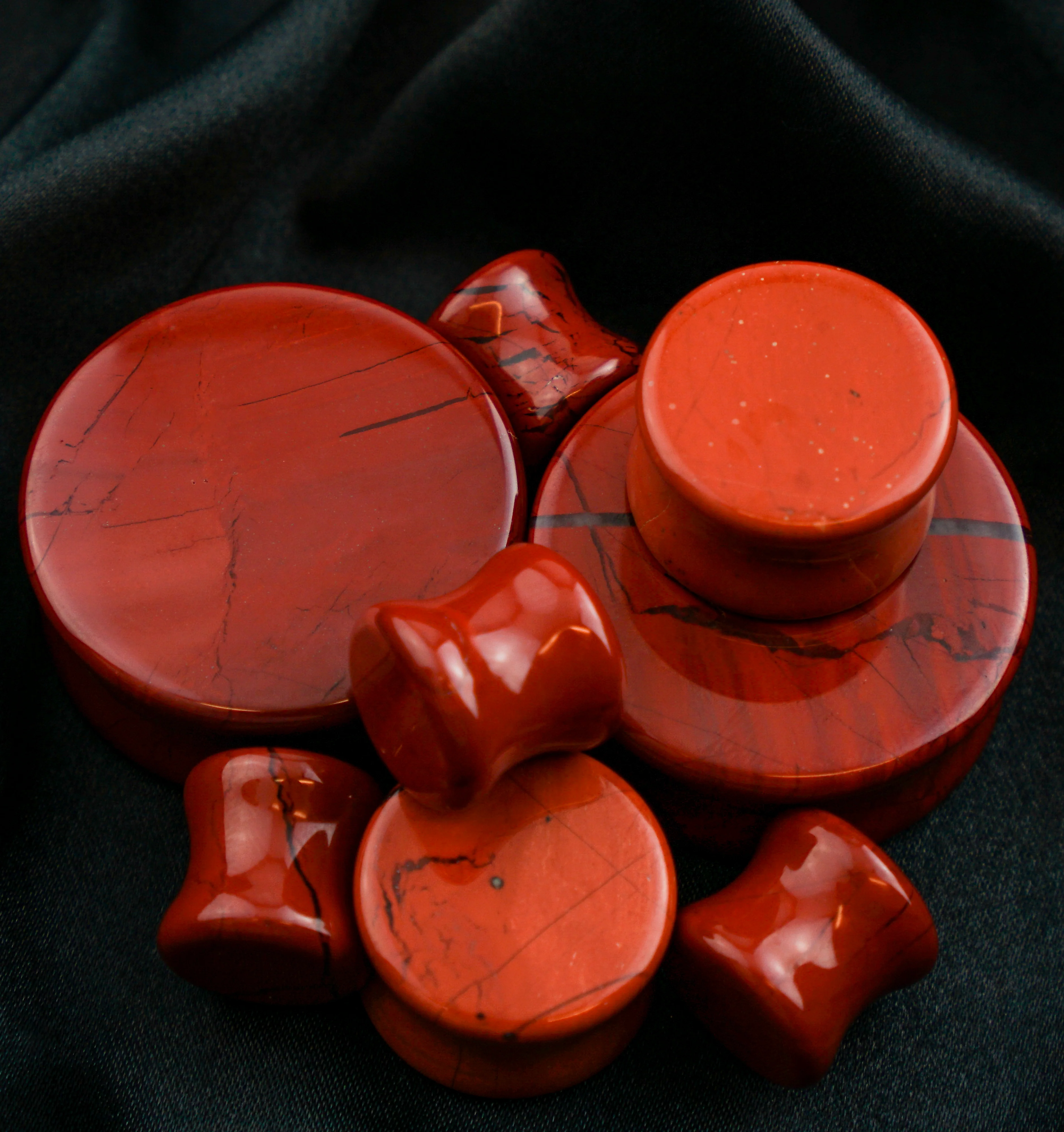 Red Jasper Stone Plugs - Mrs Treak