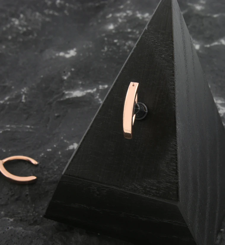 Rose Gold PVD Bar Titanium Hinged Belly Button Ring - Mrs Treak