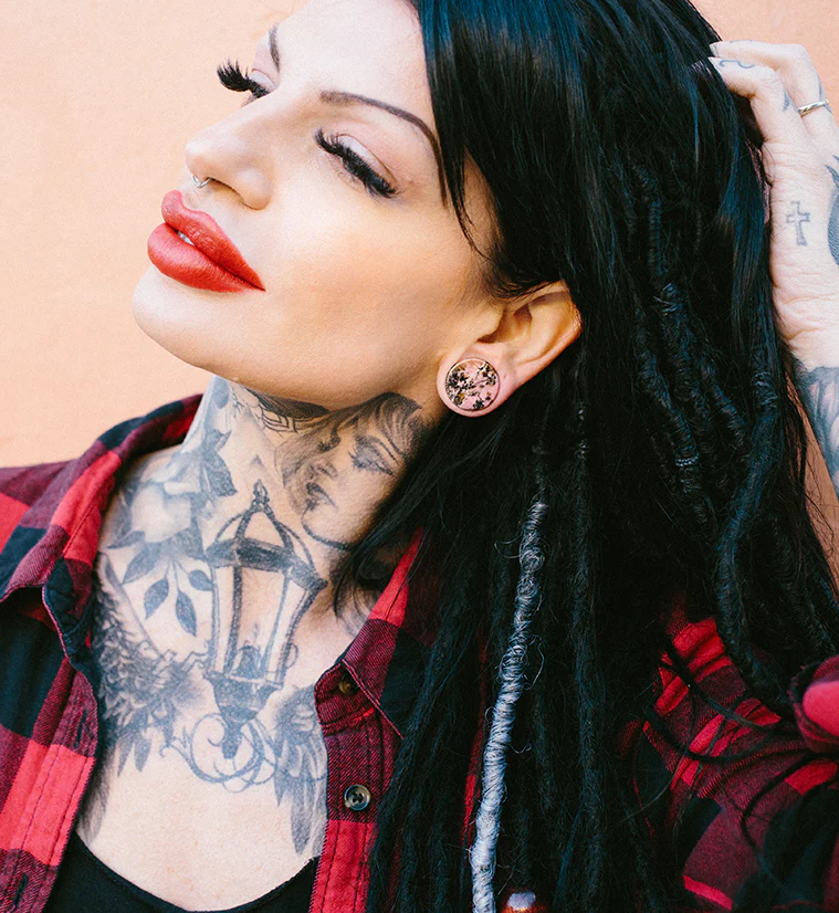 Rhodonite Stone Plugs - Mrs Treak