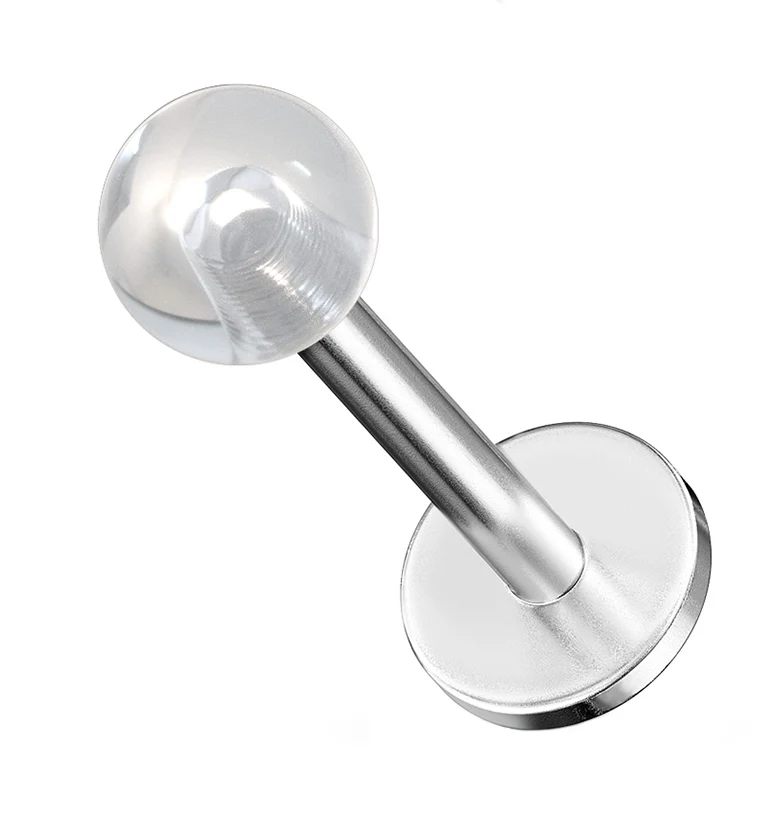 Glow In The Dark Steel Labret - Mrs Treak