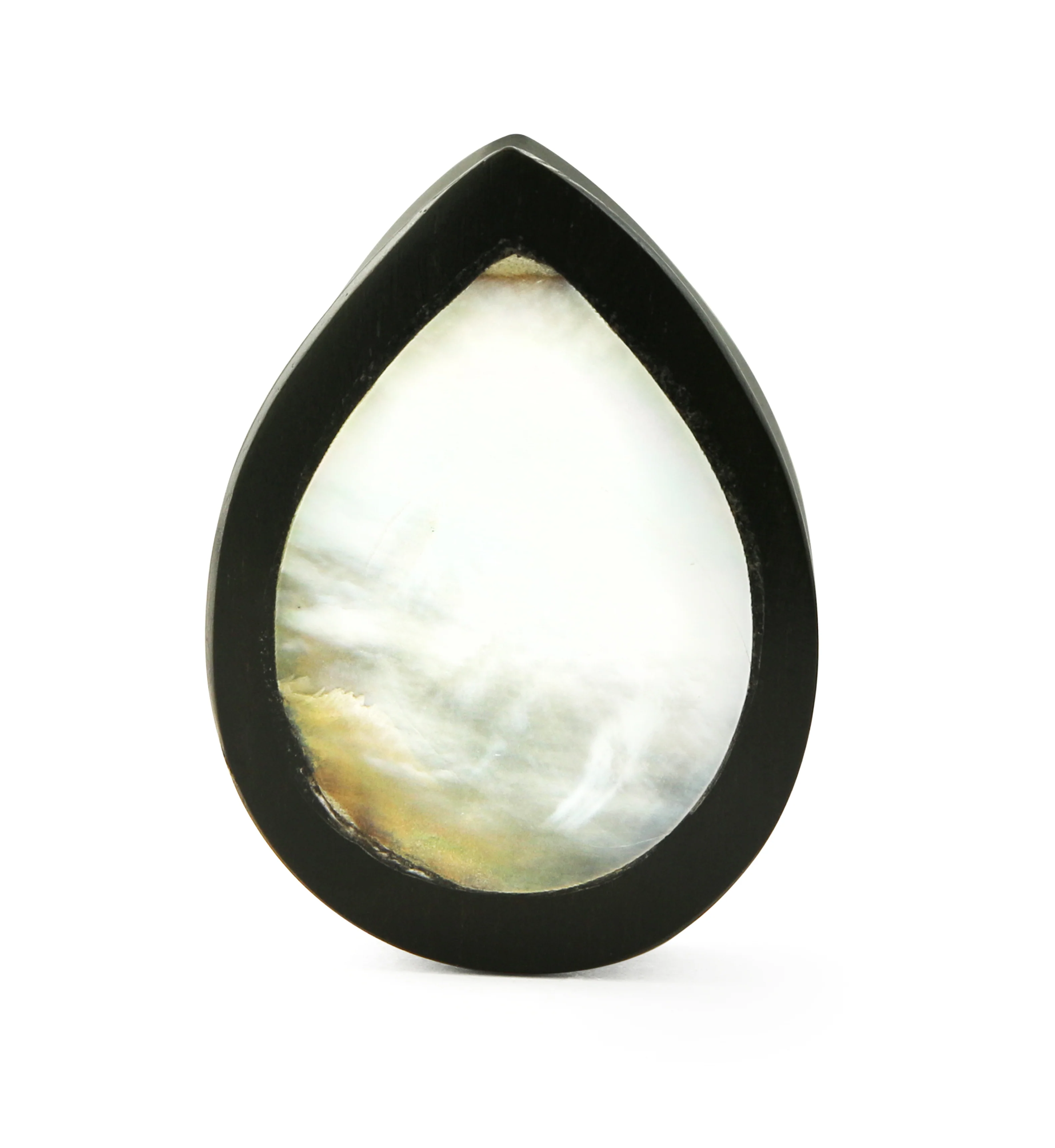 Mother of Pearl Areng Wood Teardrop Plugs - Mrs Treak
