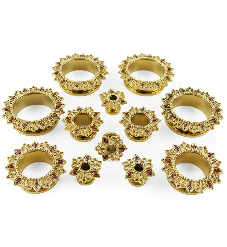 Gold PVD Sedentary Stainless Steel Tunnels - Mrs Treak