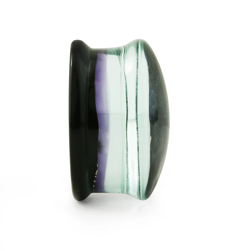 Purple Dichroic Glass Plugs - Mrs Treak