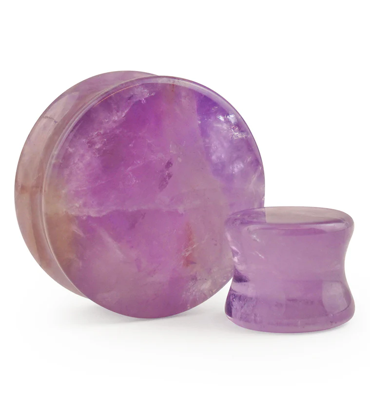 Amethyst Stone Plugs - Mrs Treak