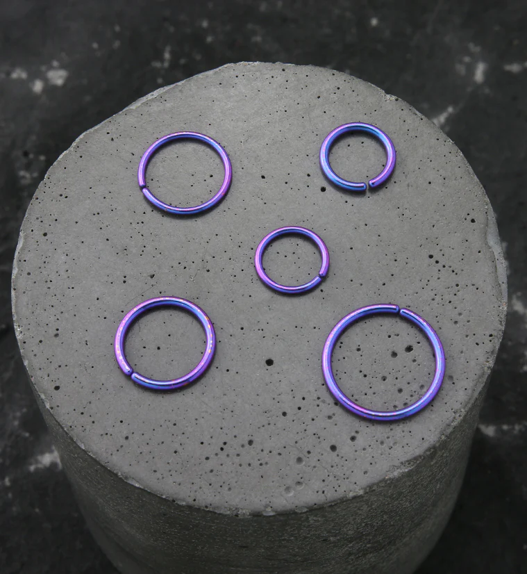 Blurple Niobium Seamless Ring - Mrs Treak