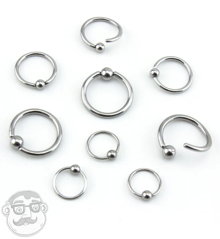 Stainless Steel Annealed Fixed Captive Ring - Mrs Treak