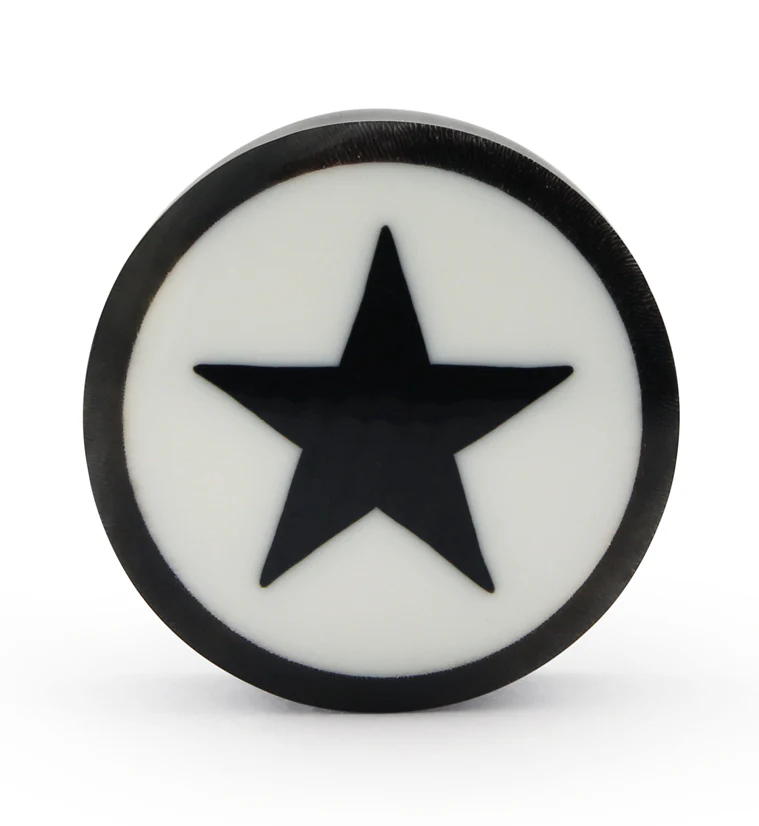 Horn Plugs with Star Design Inlay - Mrs Treak