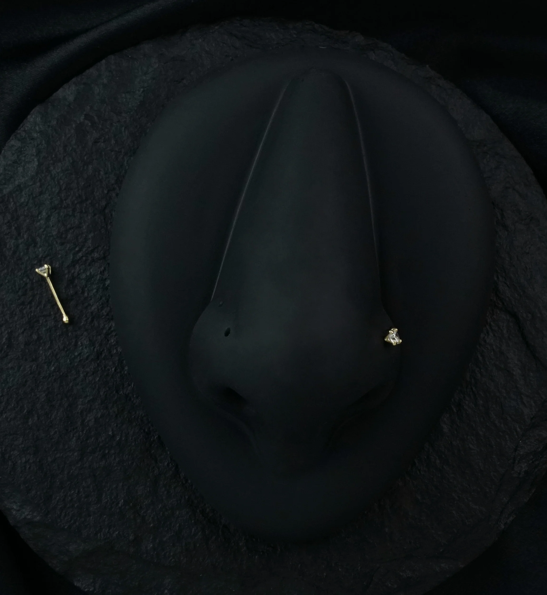 20G Clear CZ Prong 14kt Gold Nosebone - Mrs Treak