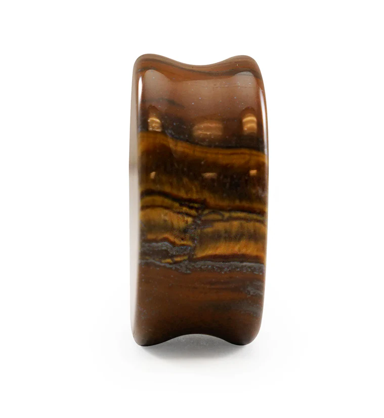 Tiger Eye Double Flare Plugs - Mrs Treak