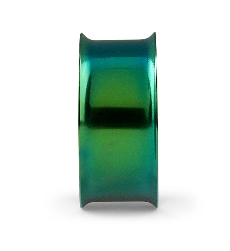 Green Stainless Steel Double Flare Tunnels - Mrs Treak