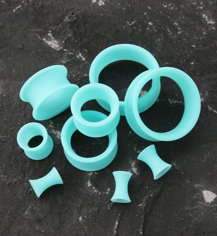 Matte Turquoise Silicone Ear Skins - Mrs Treak