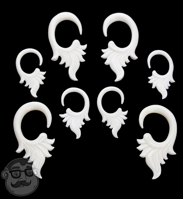 White Blossom Bone Hangers - Mrs Treak